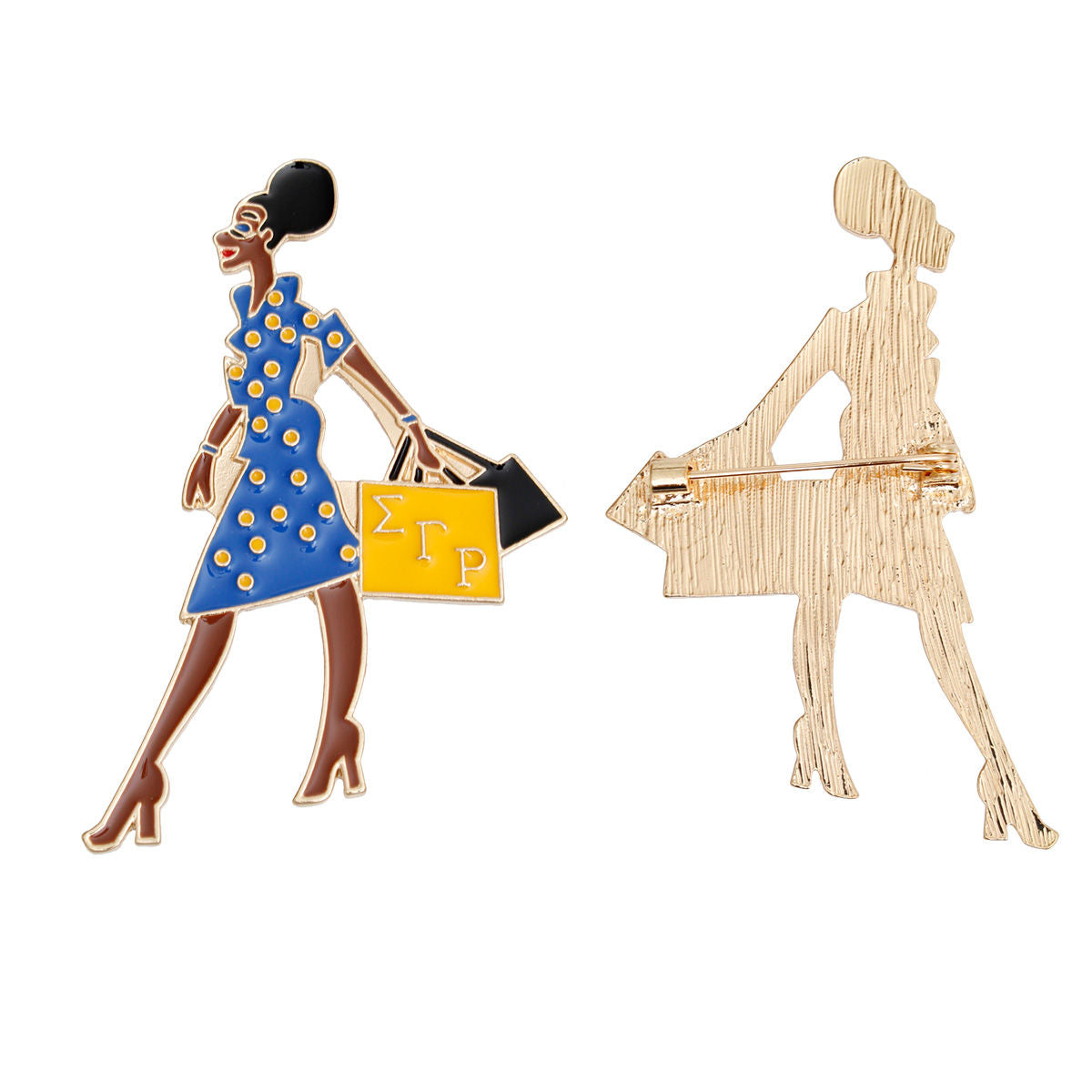 SGRHO Sorority Glam Gal Shopping Brooch for Women